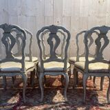 Set of 6 Louis XV Venetian chairs
