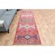 1970s Turkish Oushak Handmade Wool Cotton Pink Area Rug 103x335
