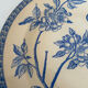 Old flat plate, light blue ironstone, daisy pattern | Fa
