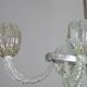 Amazing 6 Light BarovierArt Deco Chandelier, "Bullicante" Glass Murano, 194