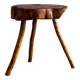 Table d'appoint en bois d'orme français vintage