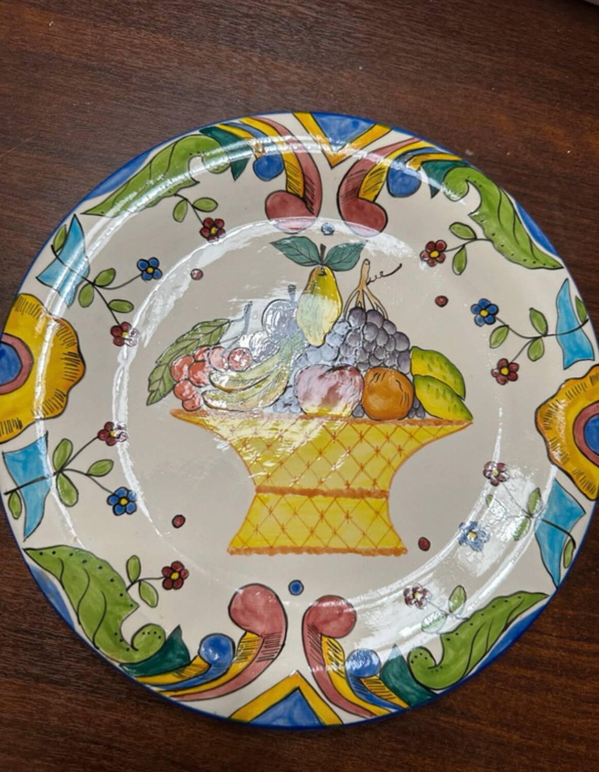 Assiette villa fiori corbeille de fruit