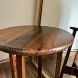 Wooden pedestal table