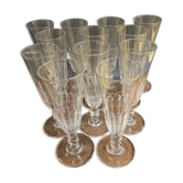 12 crystal champagne flutes