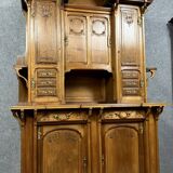 creation of the Nancy school: walnut sideboard from the Art Nouveau period