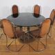 Dining room table and 6 chairs by Alessandro Alpizzi, 1970s, Set of 7