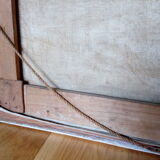 Table bouquet of flowers oil on canvas signed Eustache