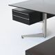 Bureau d'angle exécutif Abbondinterni en acajou et verre, Italie, 1970