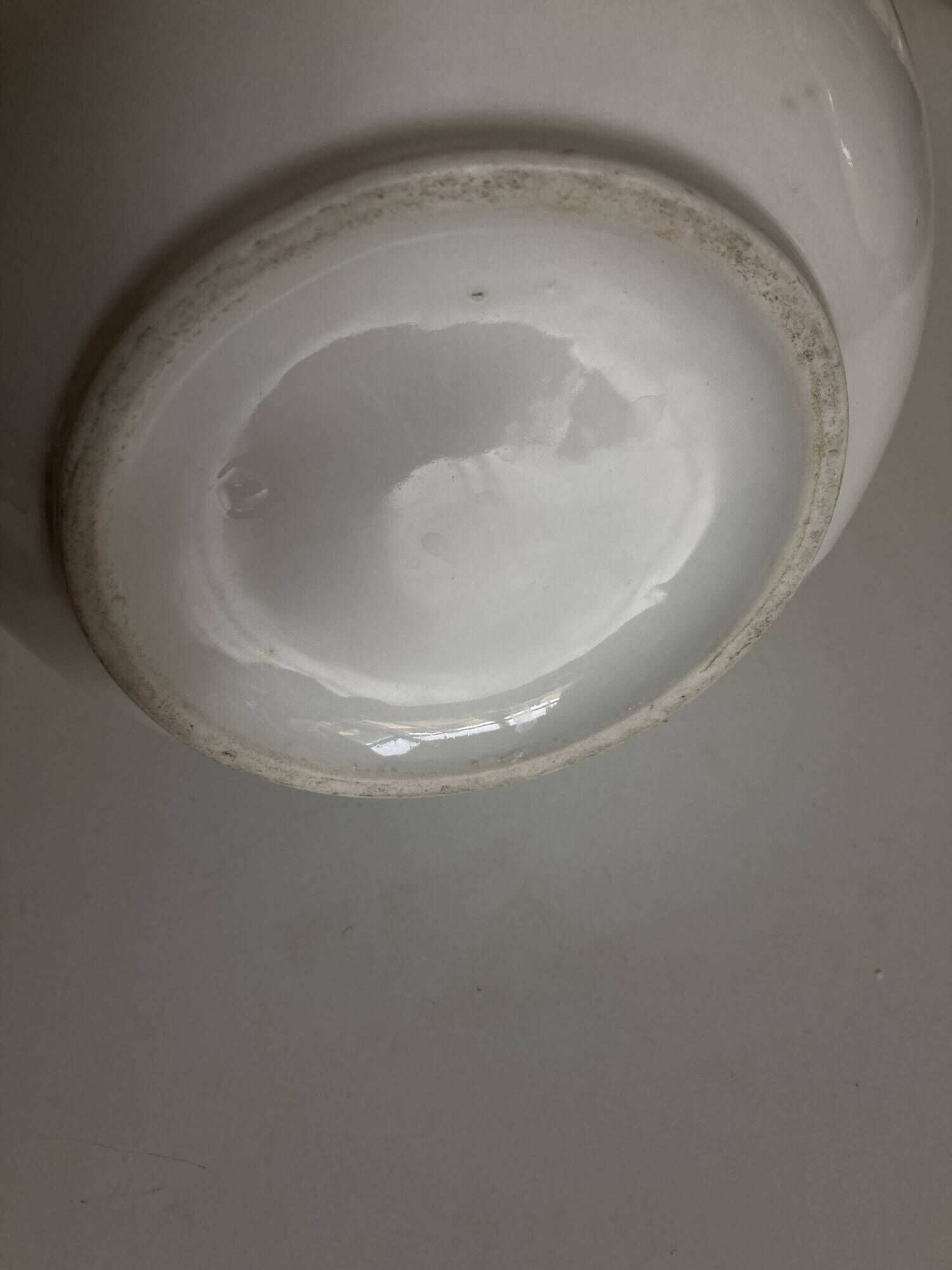 XXL white porcelain pitcher vase 19th century