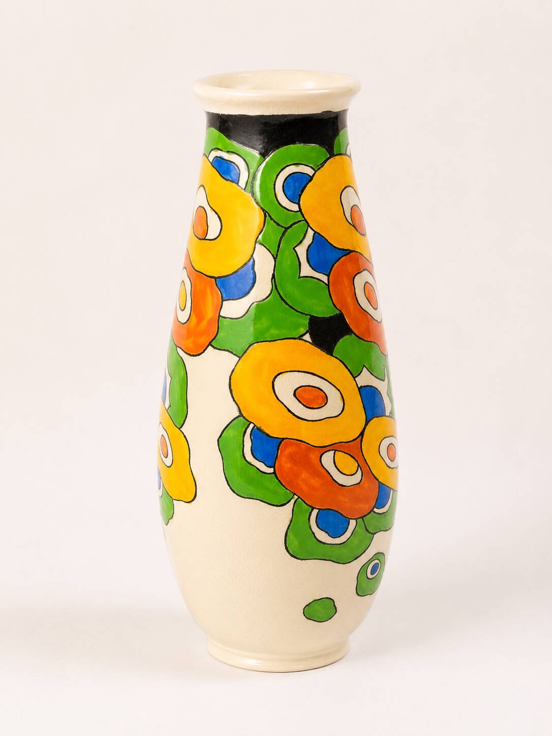 Art Deco vase by Charles Catteau for Boch Frères, decor D.1197, Belgium 32cm