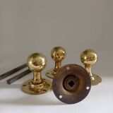 Round brass door handles