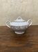 ADP France white and gold porcelain sugar bowl
