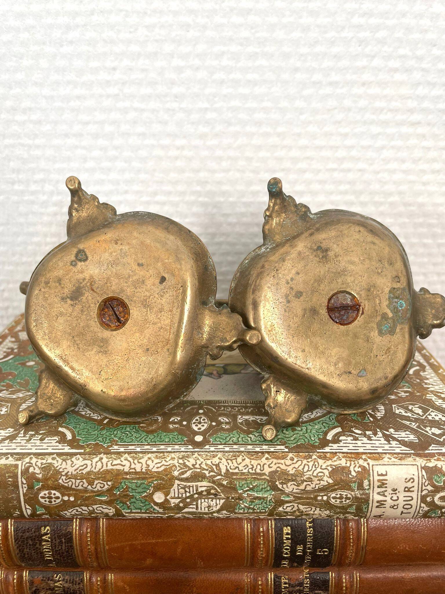 Pair of brass candlesticks