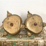 Pair of brass candlesticks