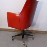 Faux leather office armchair