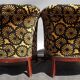 Fauteuil tonneau art déco  velours marguerite esprit boudoir dandy