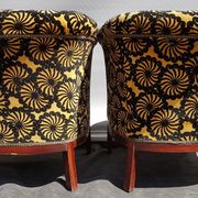 Armchair barrel Art Deco velvet Daisy spirit boudoir dandy