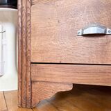 Art Deco chest of drawers in solid oak