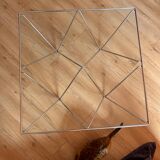 chrome coffee table