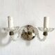 2-light murano glass and mirror wall light