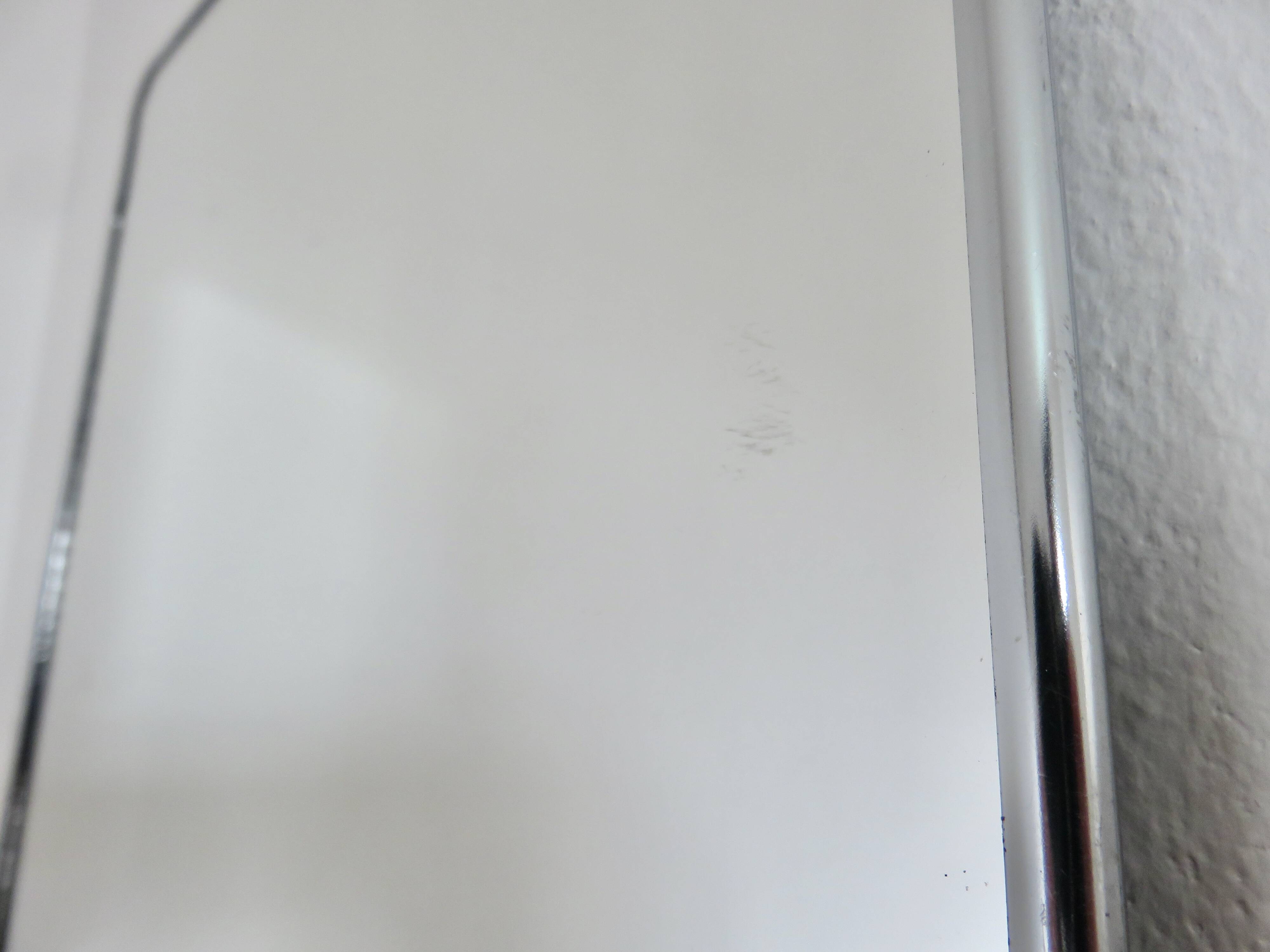 Antique large barber's mirror with chain, 1950s-60s