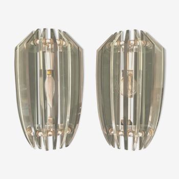 Veca pair of glass sconces 1960