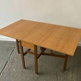 Mid-Century 1960s retro vintage large drop leaf table