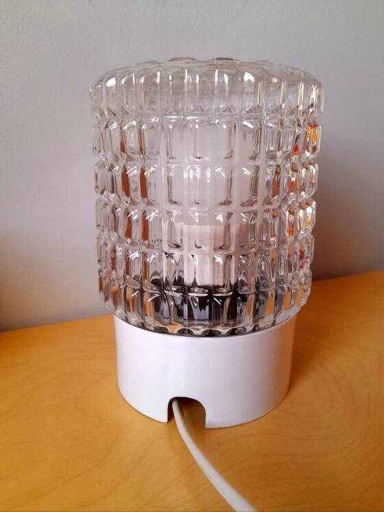Lampe à poser en verre 1970