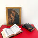 Religious icon on gilded wood: The Madonna of the Book