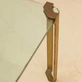 Table d'appoint en laiton par Peter Ghyczy 70's