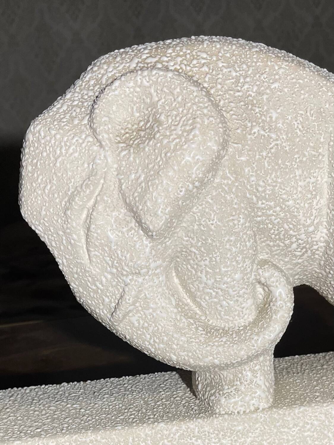 Art Deco Cubist Lamp – Primavera Workshop, Printemps. Vintage design with elephant