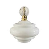 Vintage wall lamp in electrified white opaline to new