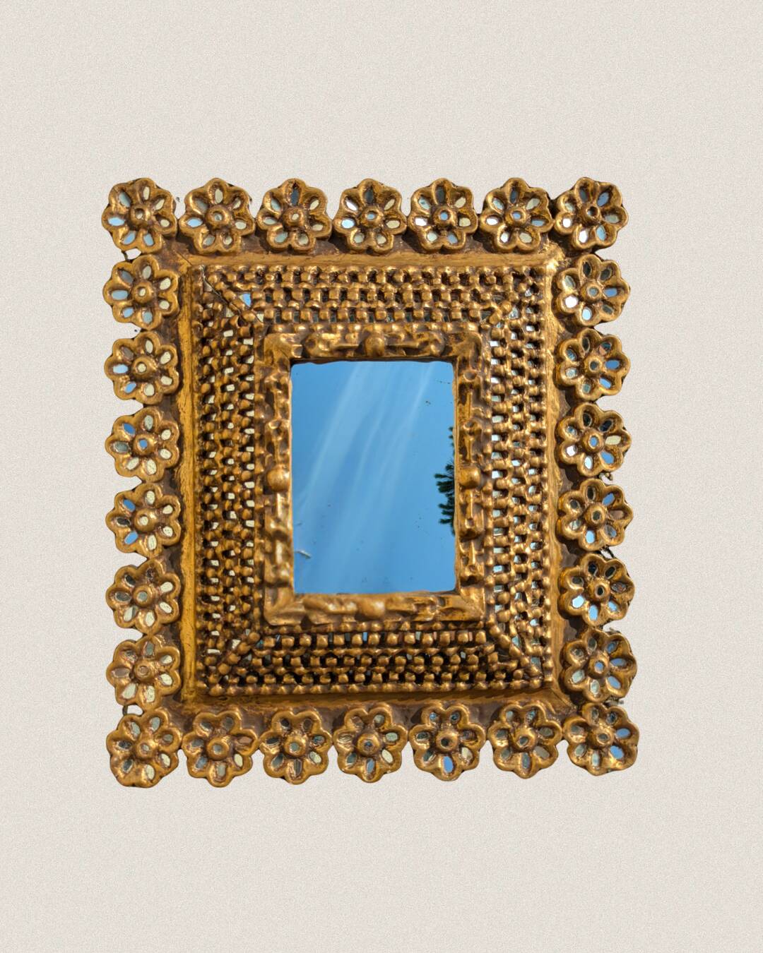 Antique mirror in gilded wood