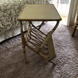 Rattan Side Table / Magazine Rack