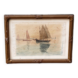 Brittany watercolor, signed Louis Roger