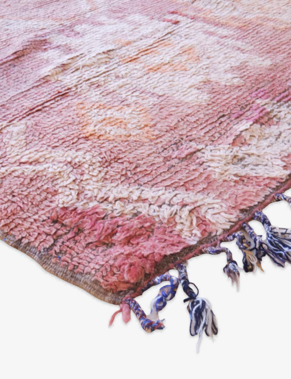 Vintage Pink Berber Rug - 330 x 162 cm