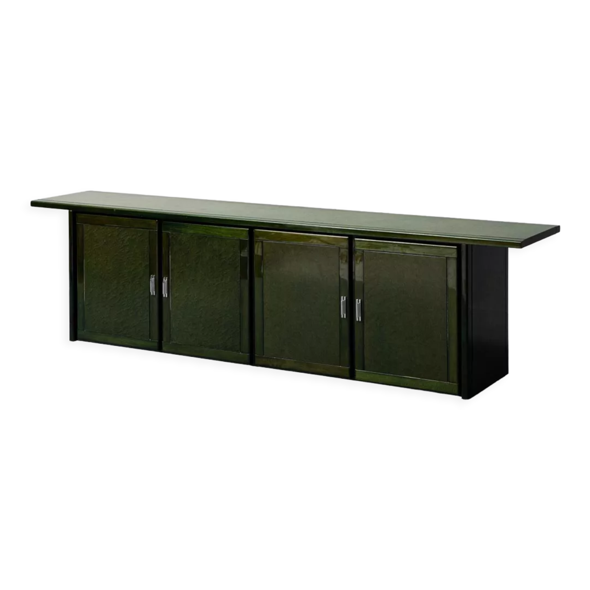 Vintage modern vintage 70s green wooden sideboard