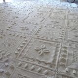 Old crochet bed cover 255 cm x 215 cm