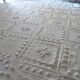 Old crochet bed cover 255 cm x 215 cm
