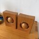 Constructivist wooden bookends