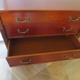 4-drawer chest of drawers – Cherry stain – Imitation Empire style – 80s