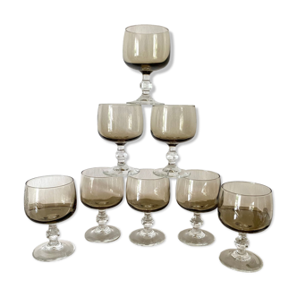 Smoked glass stems, 70s