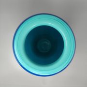 1960s luxury handcrafted blue vase in Murano glass by Ca Dei Vetrai. Made in Italy