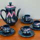 Vallauris blue and pink coffee service