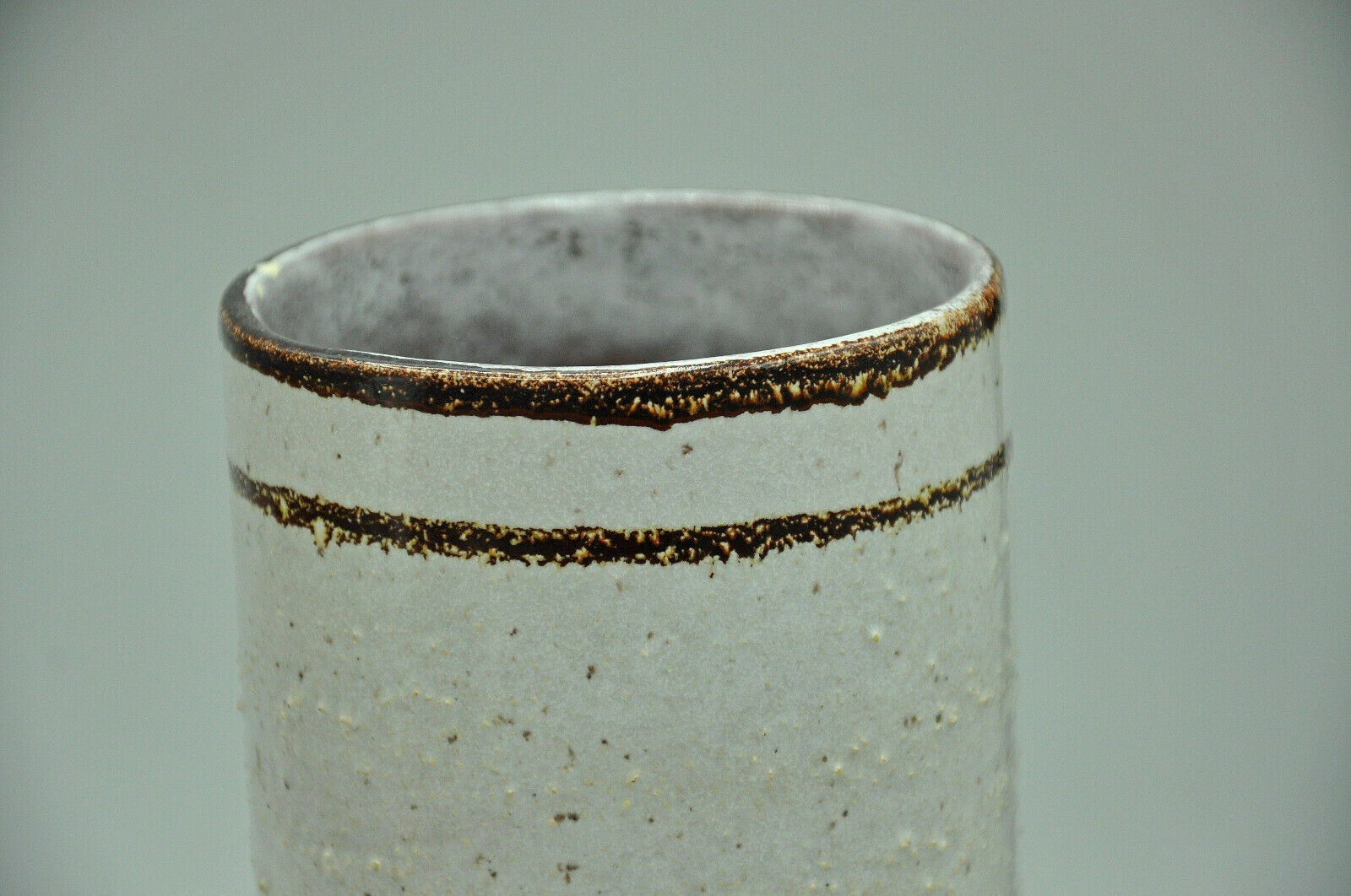 Contemporary design roll vase signed