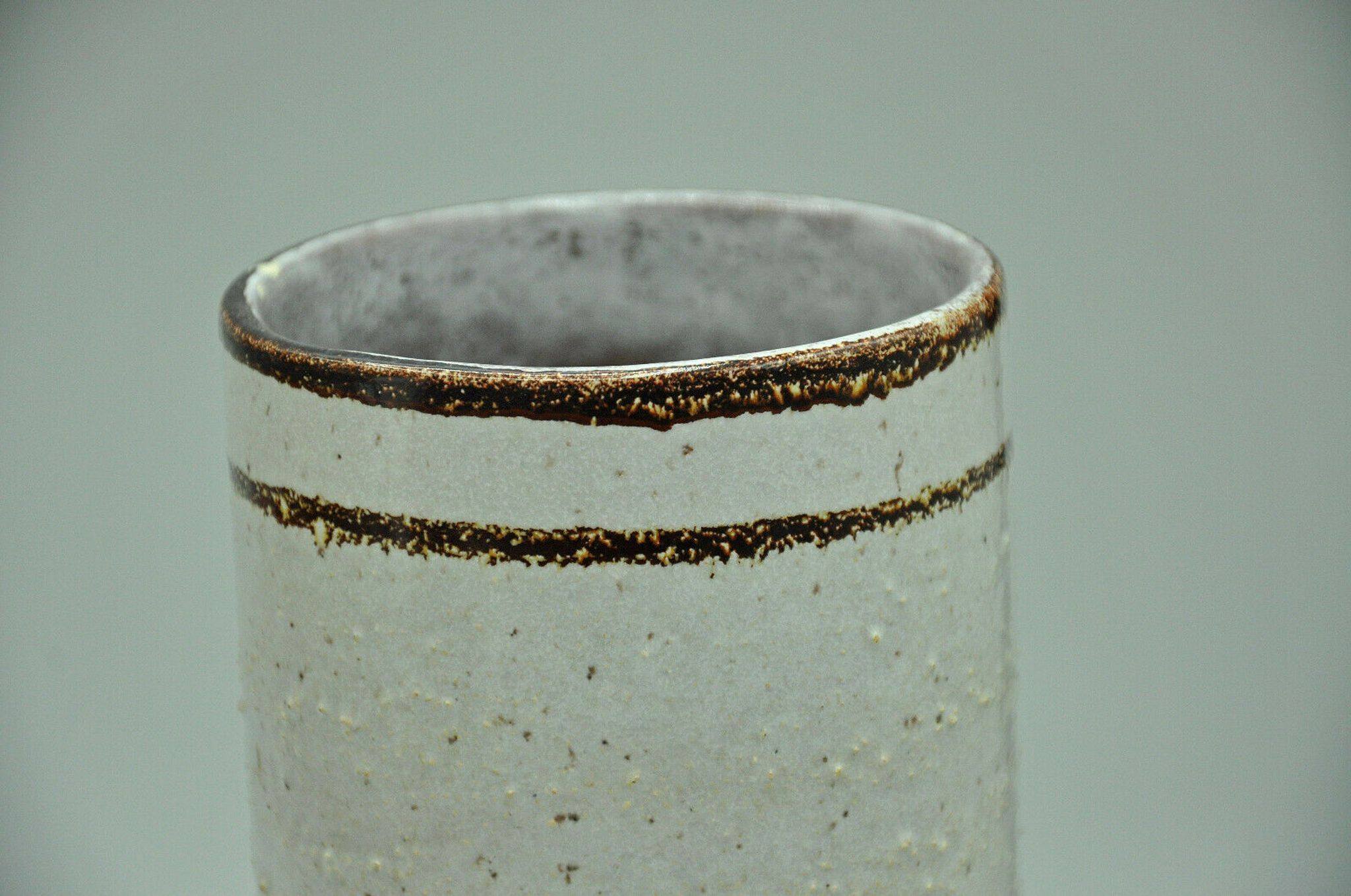 Contemporary design roll vase signed