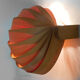 Pine veneer wall lamp/visor light by Translandia. Denmark 1960s