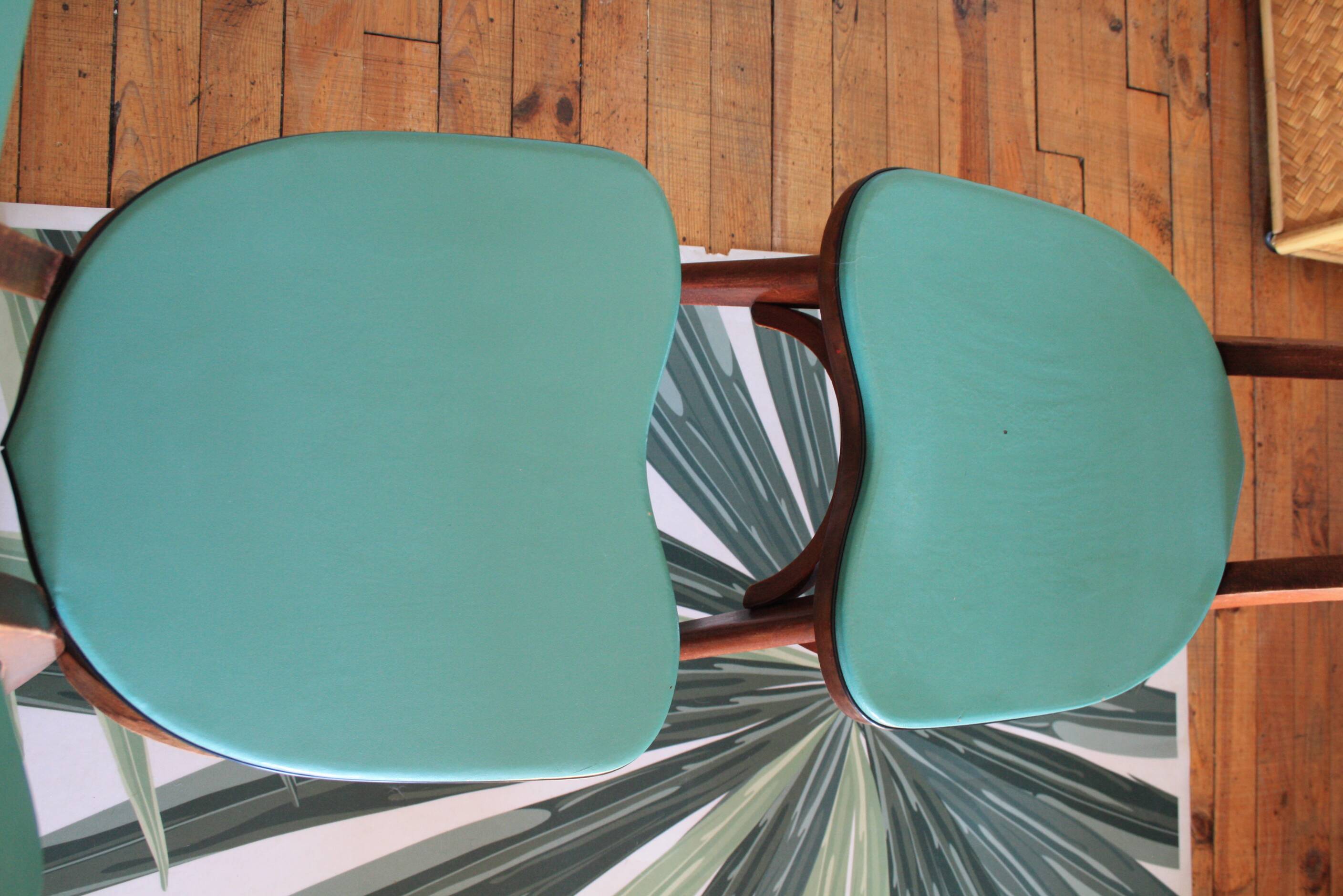 Baumann Green Heart Chairs