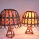 Paire de lampes bambou années 70