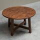 Dining table or Spanish centre table in solid wood and wrought iron from the mid-20th century.